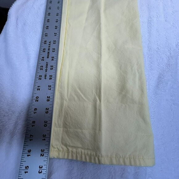 Pacific Coast Highway Women's Fade Out Straight Leg High Rise Pants Yellow 36 - Picture 8 of 9